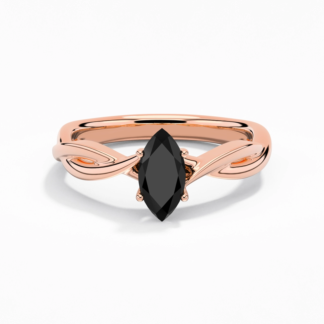 Sobre Marquise 0.80ct Moissanite Zircon cubique Bague de fiançailles