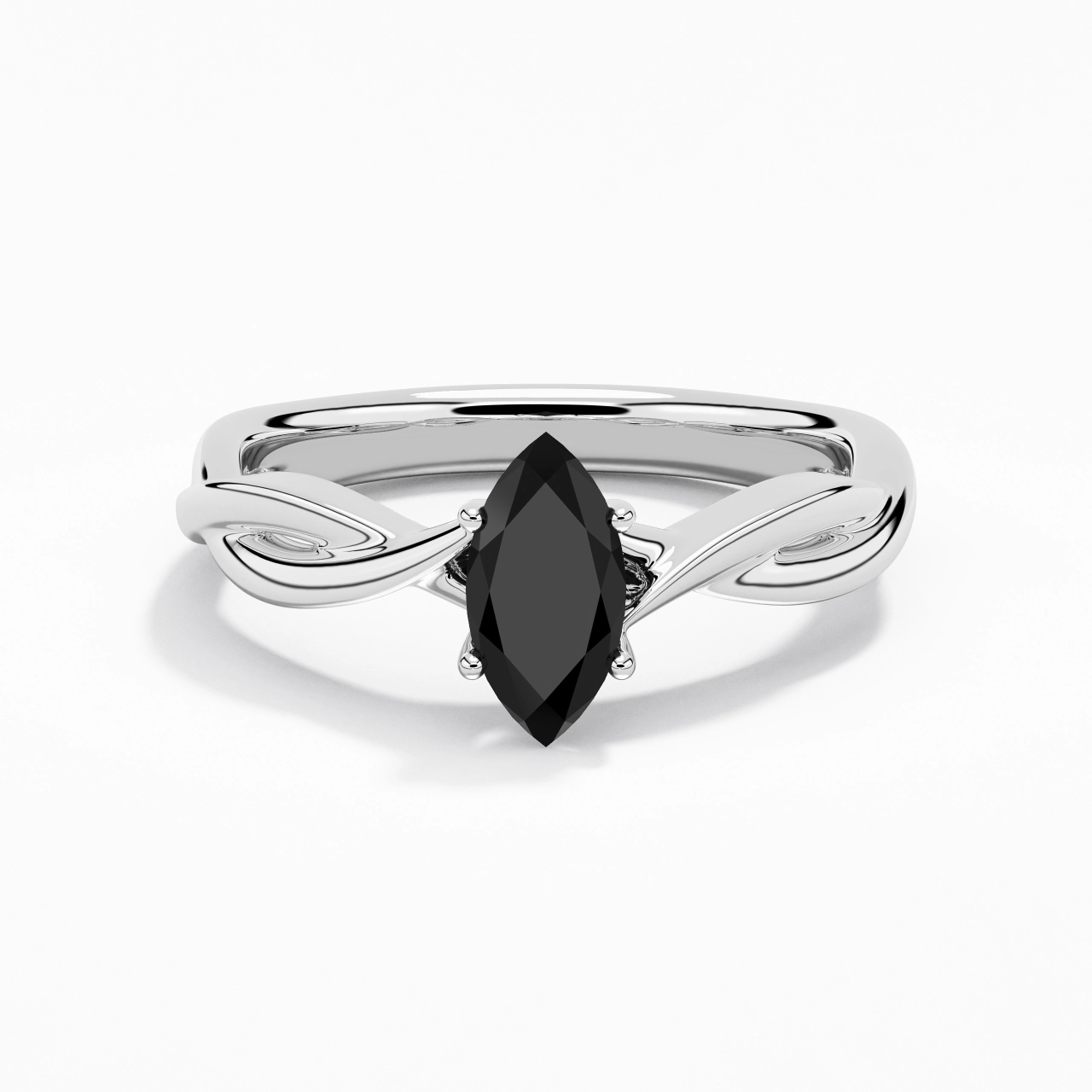 Sobre Marquise 0.80ct Moissanite Zircon cubique Bague de fiançailles
