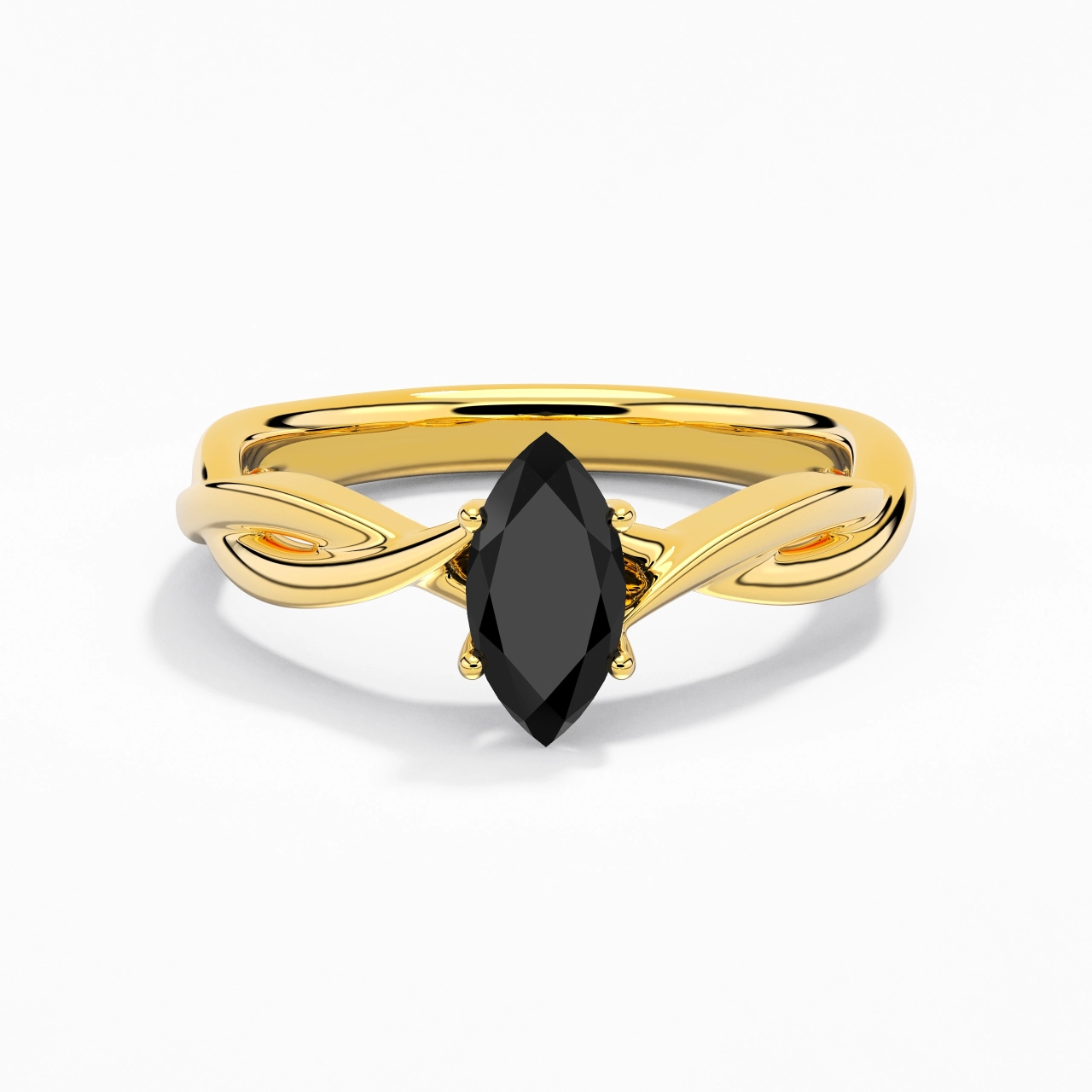 Sobre Marquise 0.80ct Moissanite Zircon cubique Bague de fiançailles