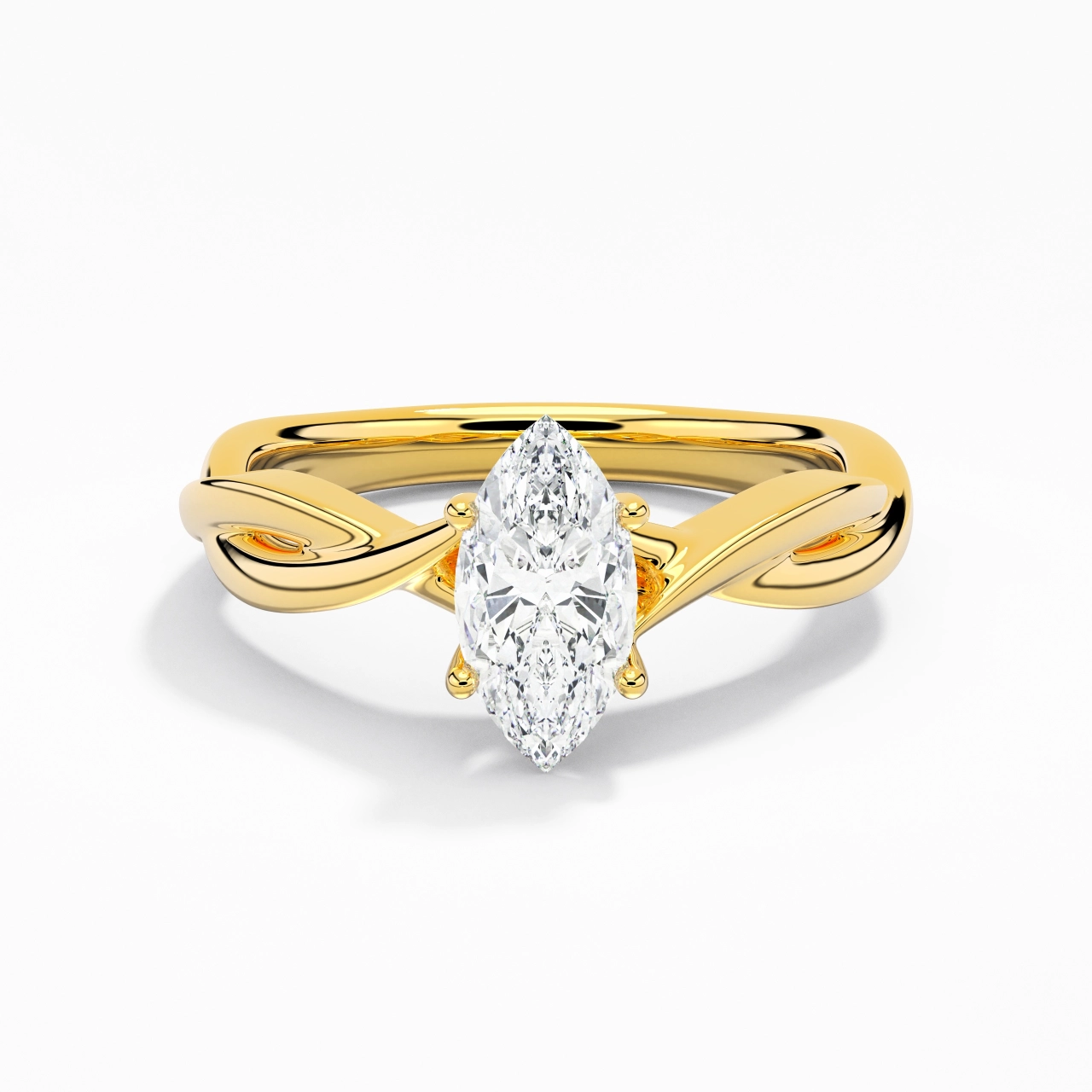 Sobre Marquise 0.80ct Moissanite Moissanite Bague de fiançailles