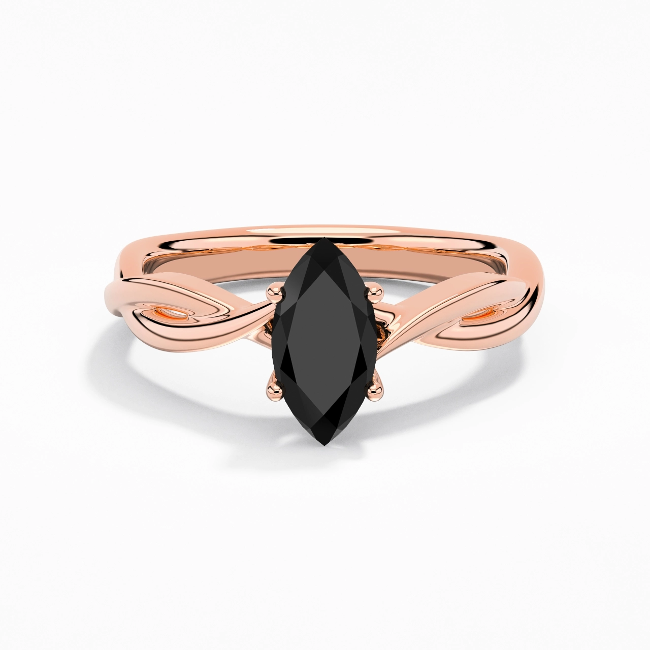 Sobre Marquise 1.00ct Moissanite Zircon cubique Bague de fiançailles