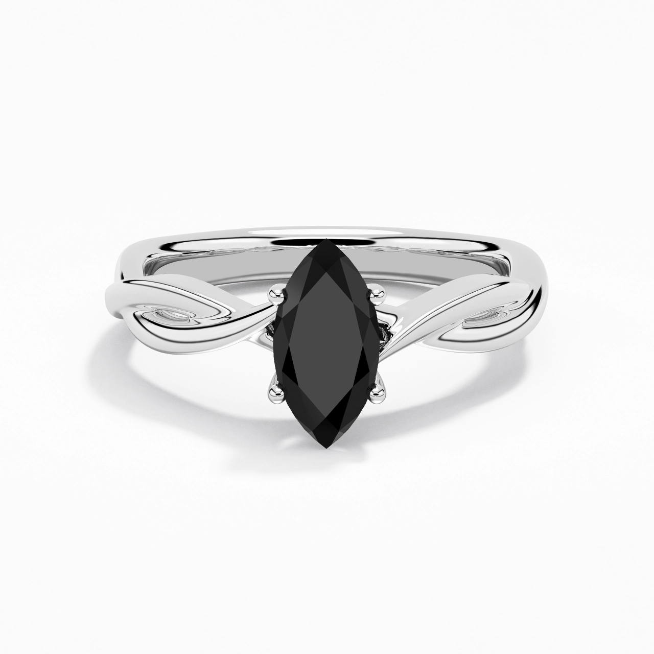 Sobre Marquise 1.00ct Moissanite Zircon cubique Bague de fiançailles
