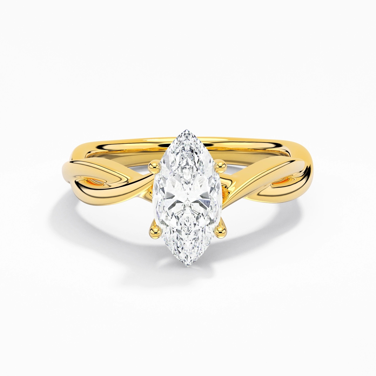 Sobre Marquise 1.00ct Moissanite Moissanite Bague de fiançailles
