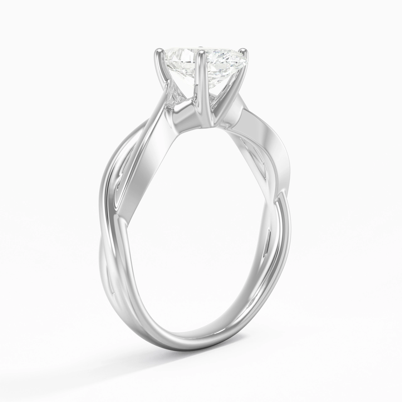 Sobre Marquise 1.00ct Moissanite Moissanite Bague de fiançailles