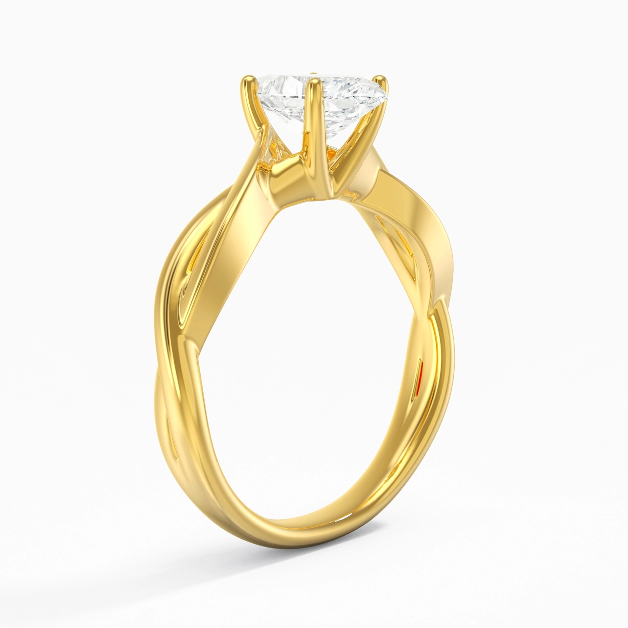 Sobre Marquise 1.00ct Moissanite Moissanite Bague de fiançailles