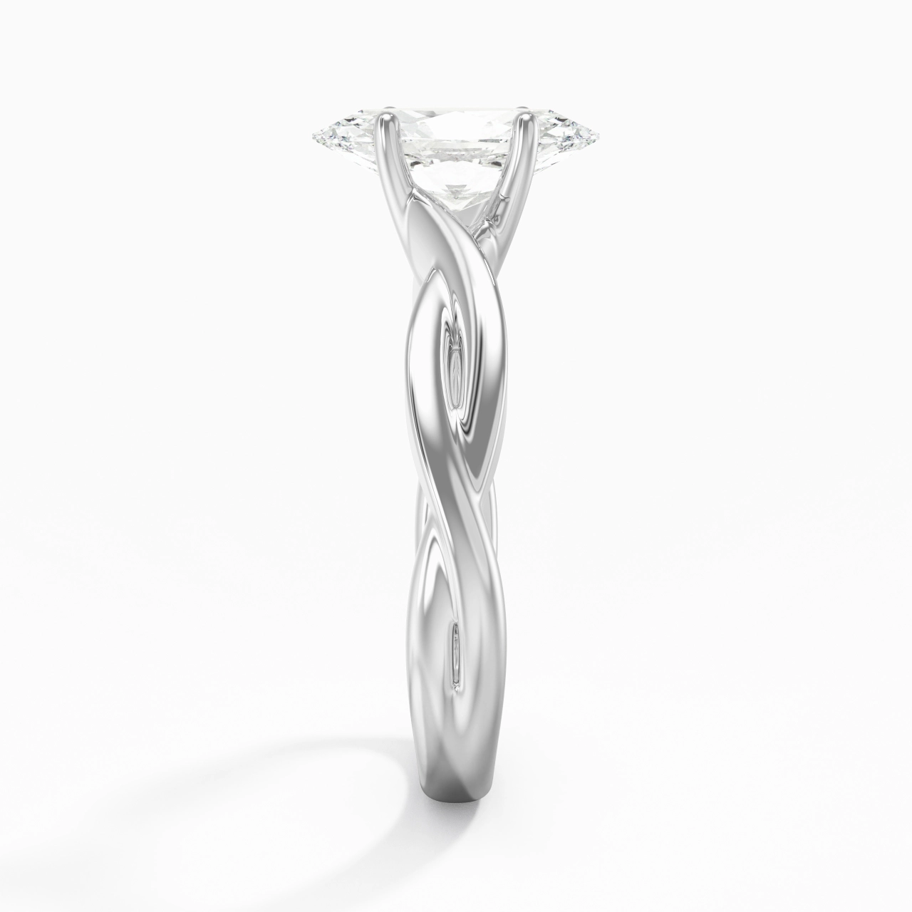 Sobre Marquise 1.00ct Moissanite Moissanite Bague de fiançailles