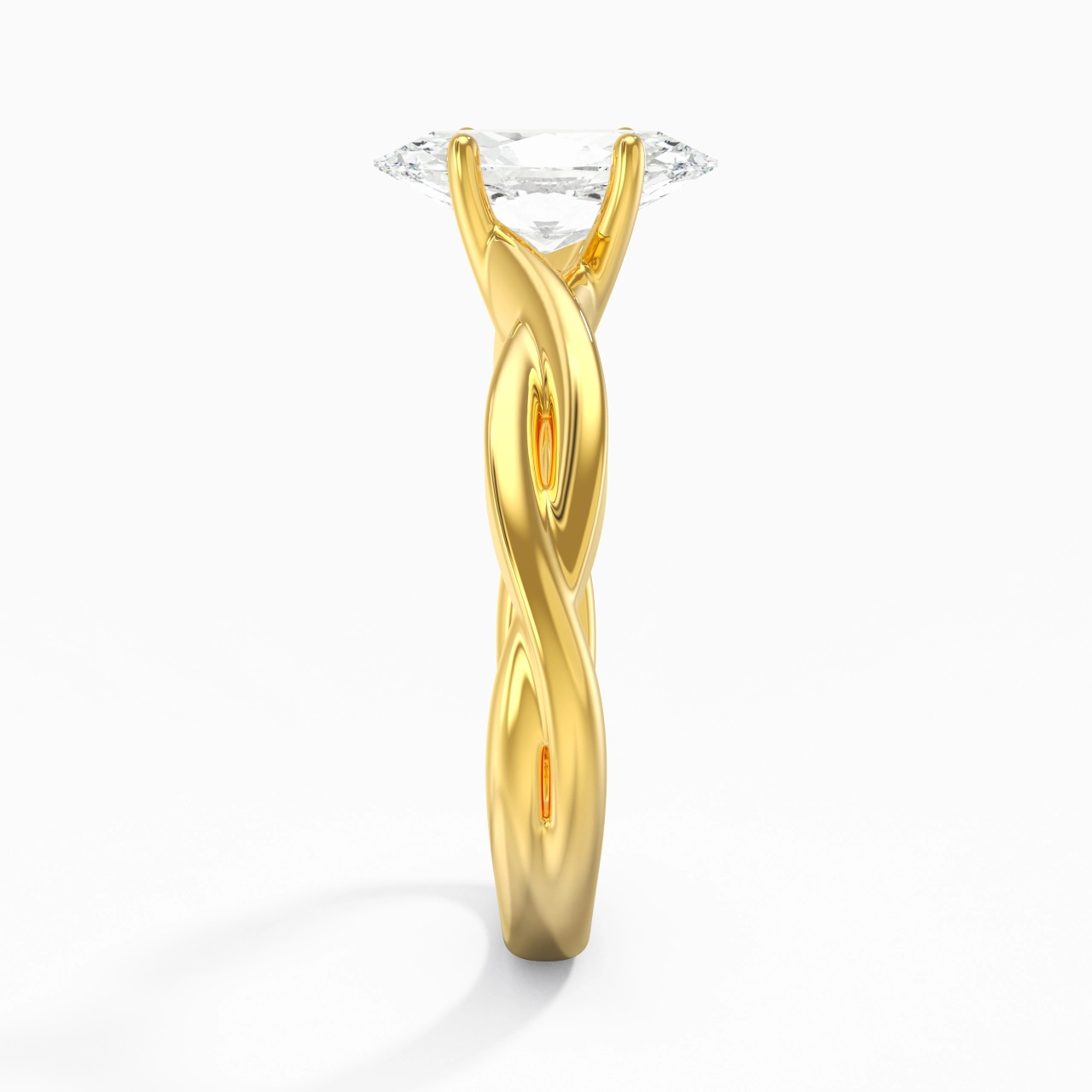 Sobre Marquise 1.00ct Moissanite Moissanite Bague de fiançailles