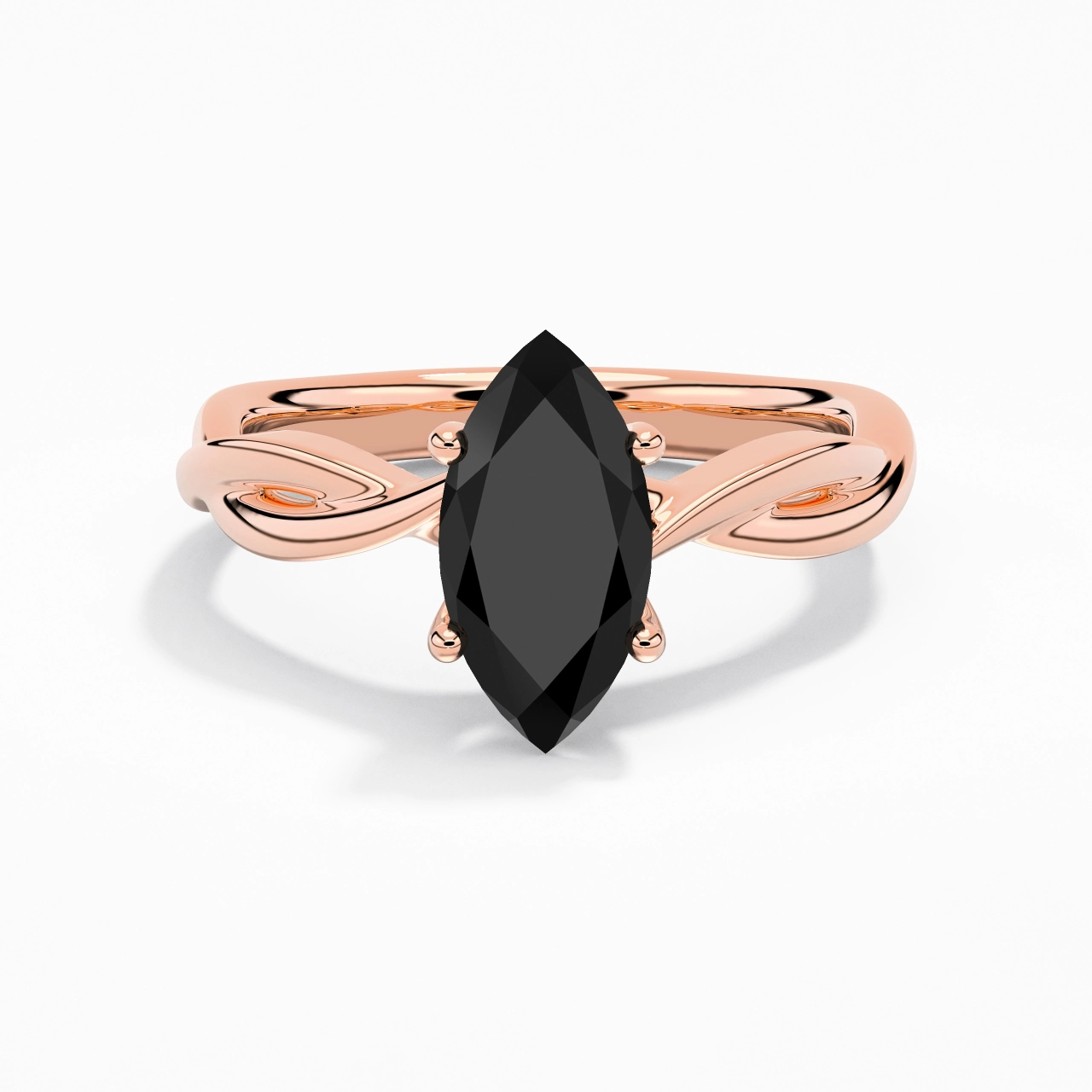 Sobre Marquise 2.00ct Moissanite Zircon cubique Bague de fiançailles