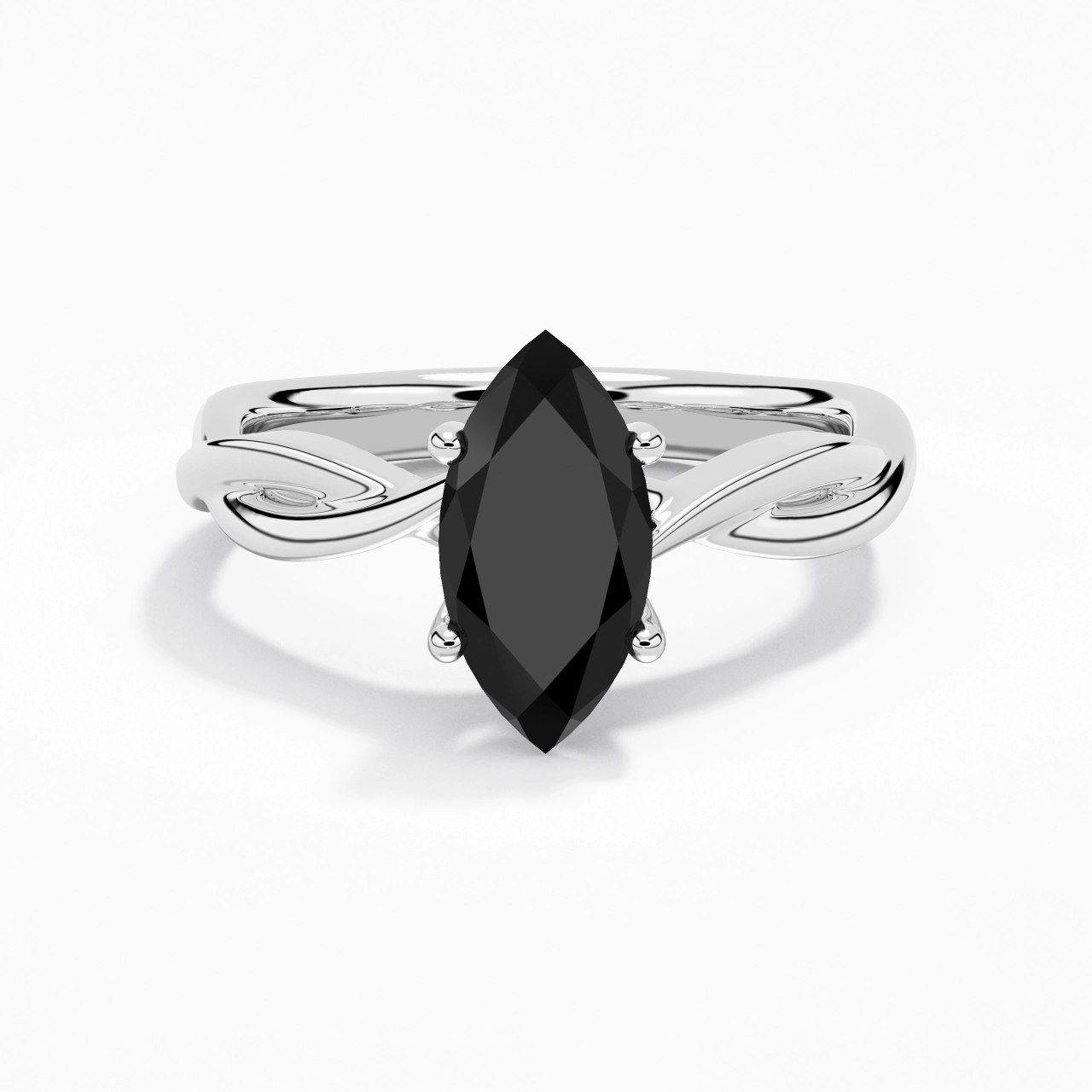Sobre Marquise 2.00ct Moissanite Zircon cubique Bague de fiançailles
