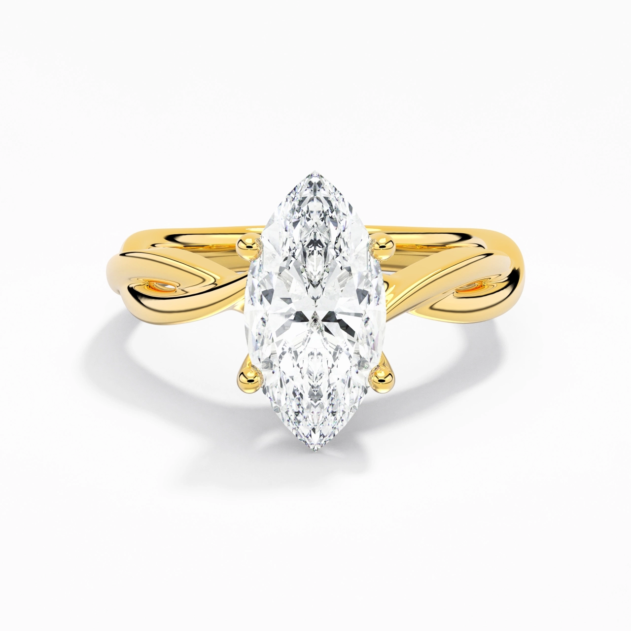 Sobre Marquise 2.00ct Moissanite Moissanite Bague de fiançailles