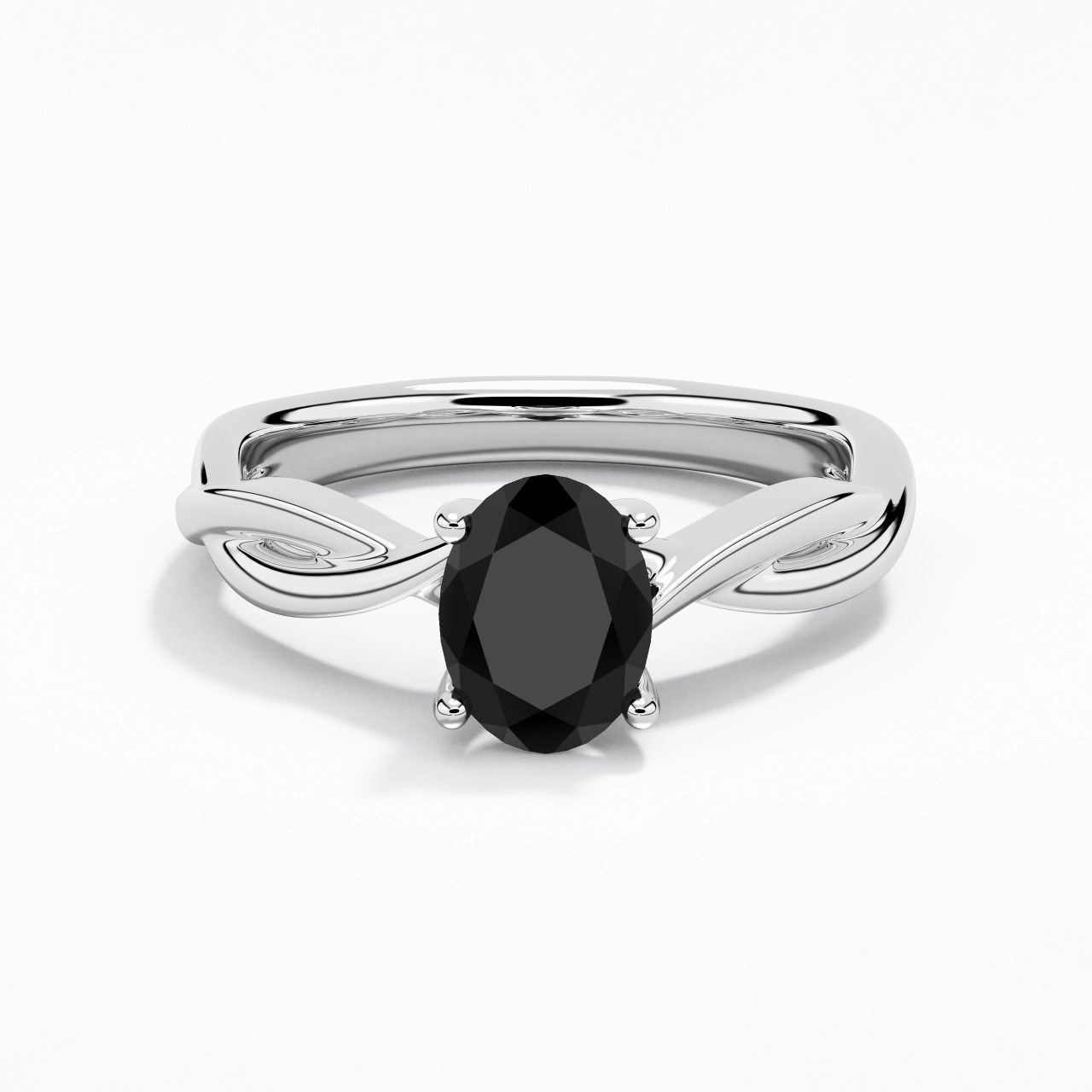 Sobre Ovale 1.50ct Moissanite Zircon cubique Bague de fiançailles