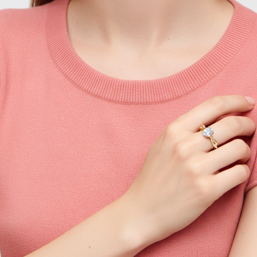 2.00ct Moissanite Bague de fiançailles Argent sterling 925