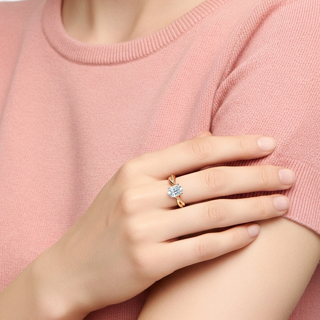 2.00ct Moissanite Bague de fiançailles Argent sterling 925