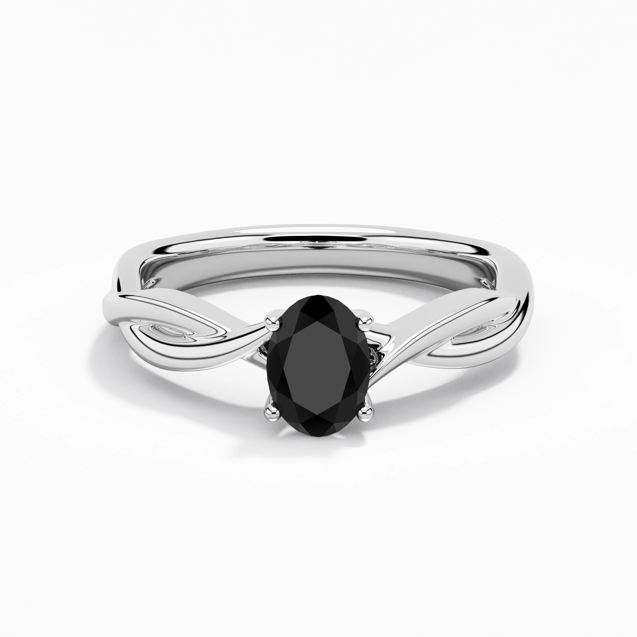 Sobre Ovale 1.00ct Moissanite Zircon cubique Bague de fiançailles