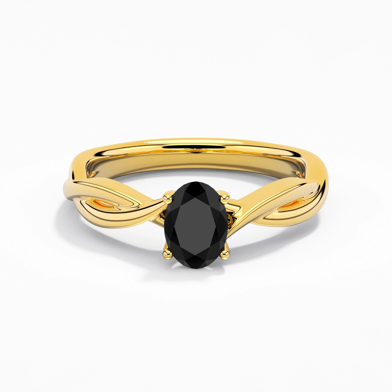 Sobre Ovale 1.00ct Moissanite Zircon cubique Bague de fiançailles