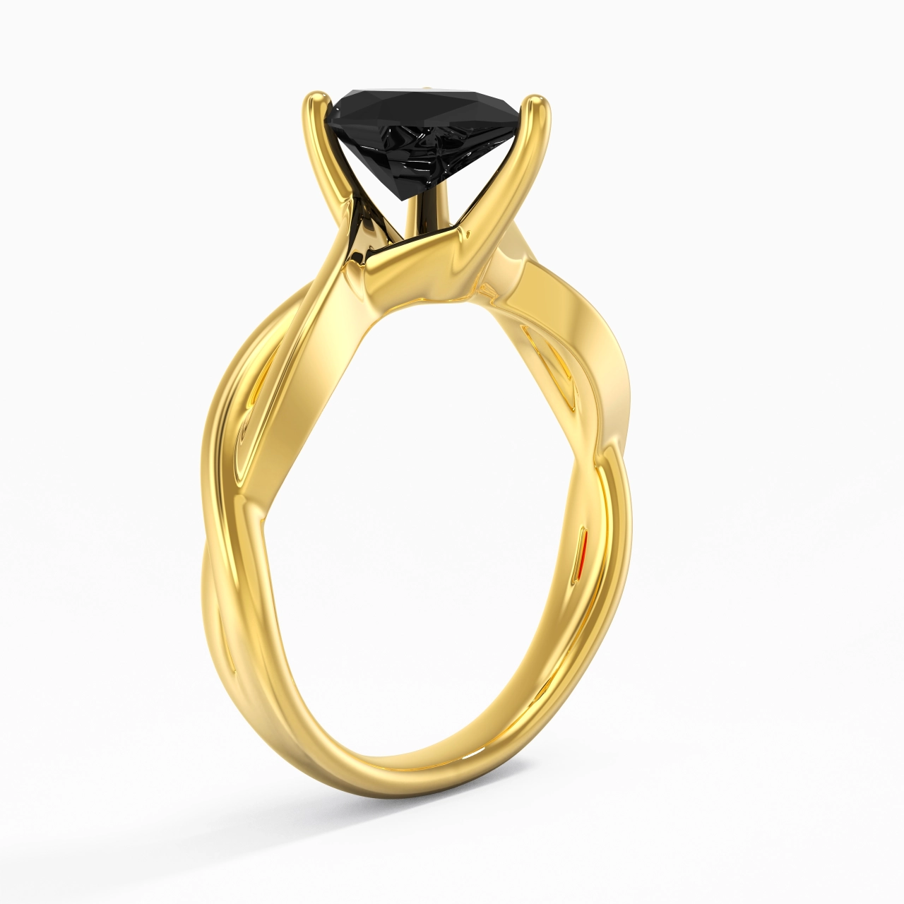 Sobre Poire 1.50ct Moissanite Zircon cubique Bague de fiançailles
