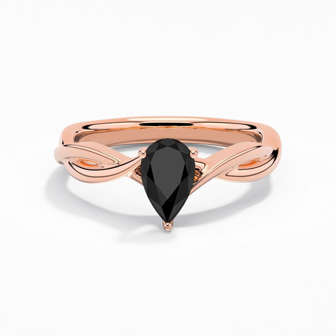Sobre Poire 1.00ct Moissanite Zircon cubique Bague de fiançailles