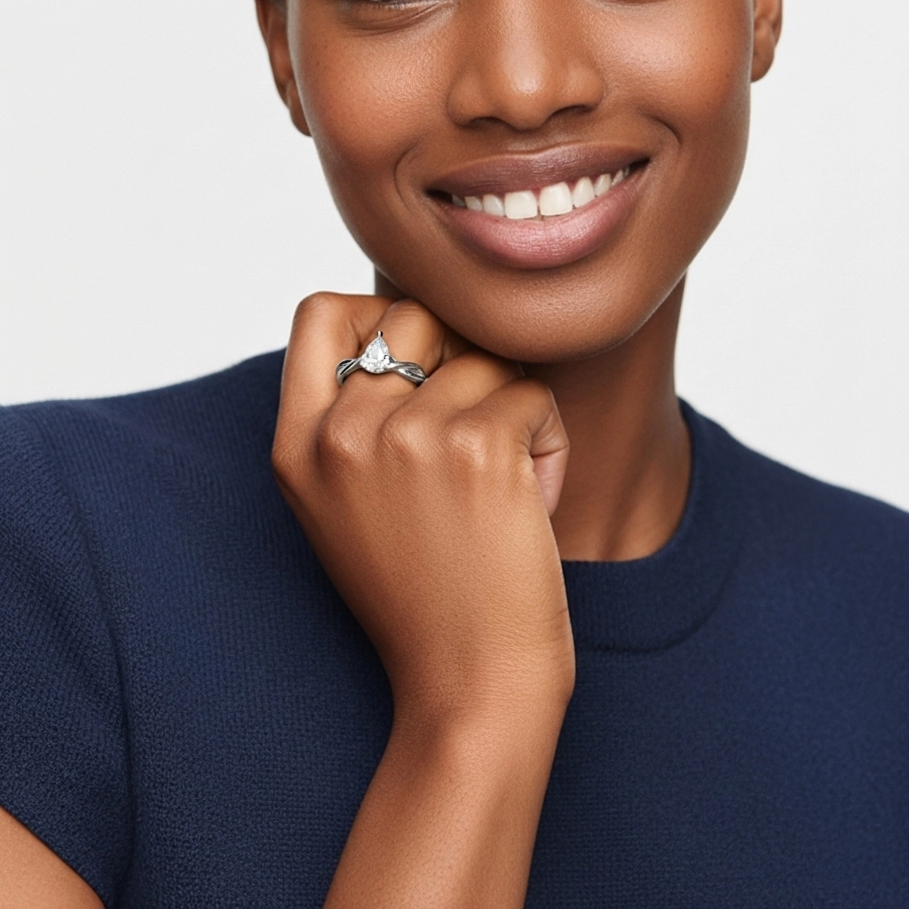 1.50ct Moissanite Engagement Ring 925 Sterling Silver