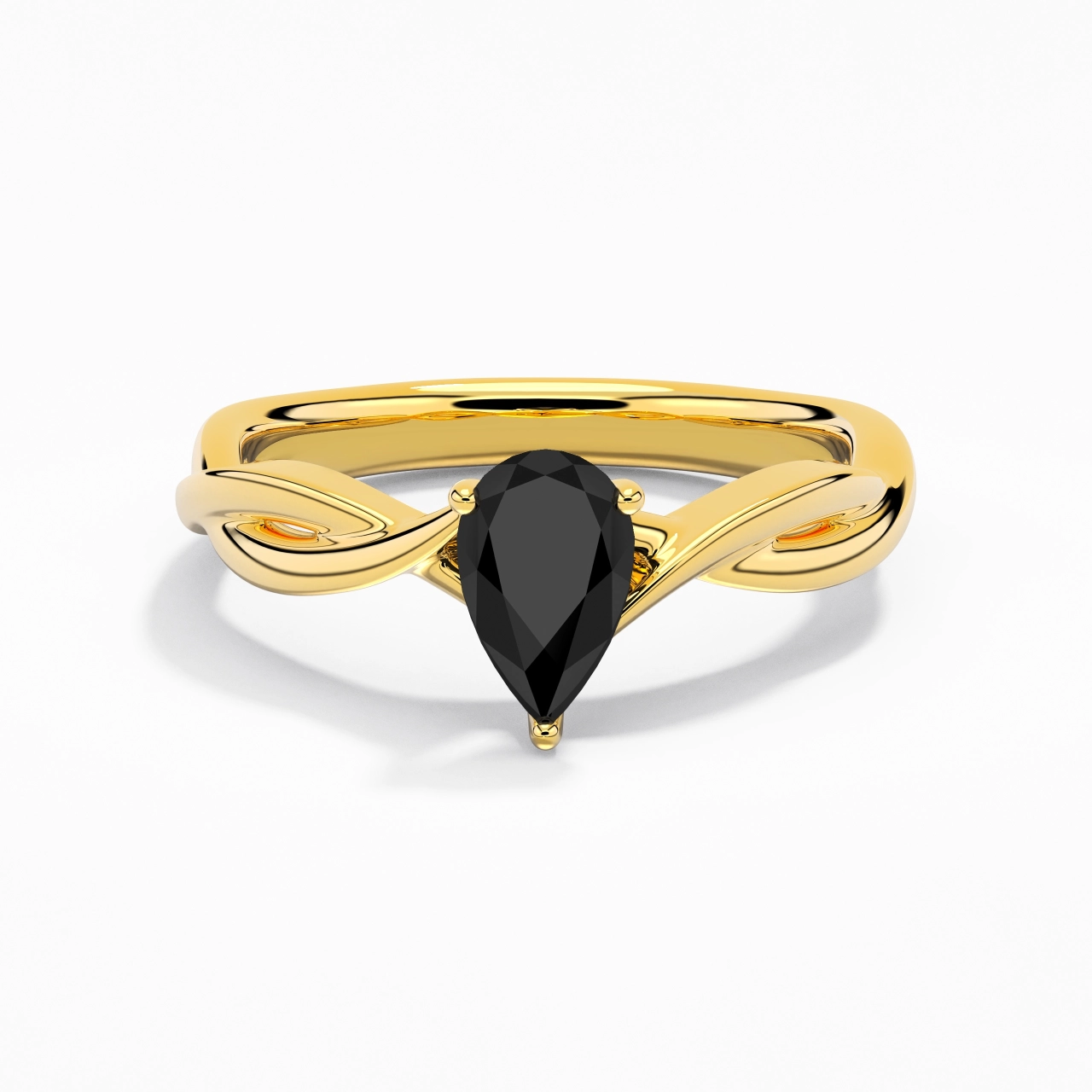 Sobre Poire 1.00ct Moissanite Zircon cubique Bague de fiançailles