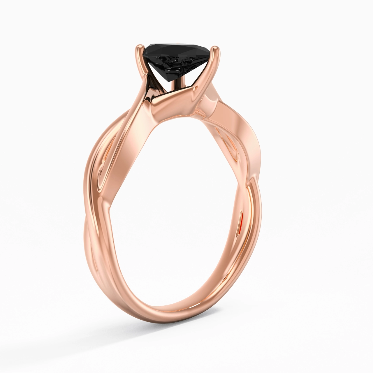 Sobre Poire 1.00ct Moissanite Zircon cubique Bague de fiançailles