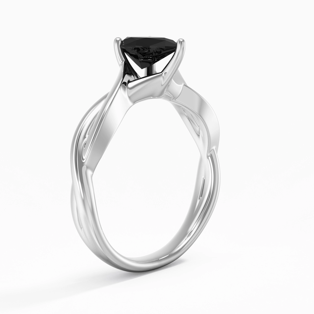 Sobre Poire 1.00ct Moissanite Zircon cubique Bague de fiançailles