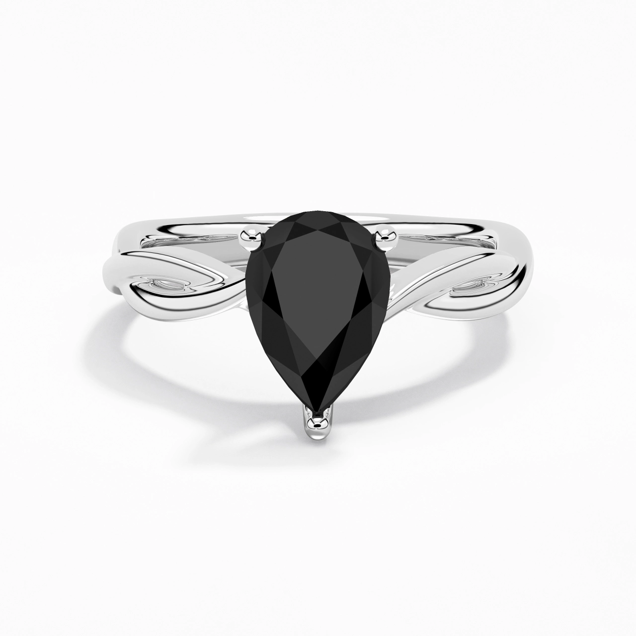 Sobre Poire 2.00ct Moissanite Zircon cubique Bague de fiançailles