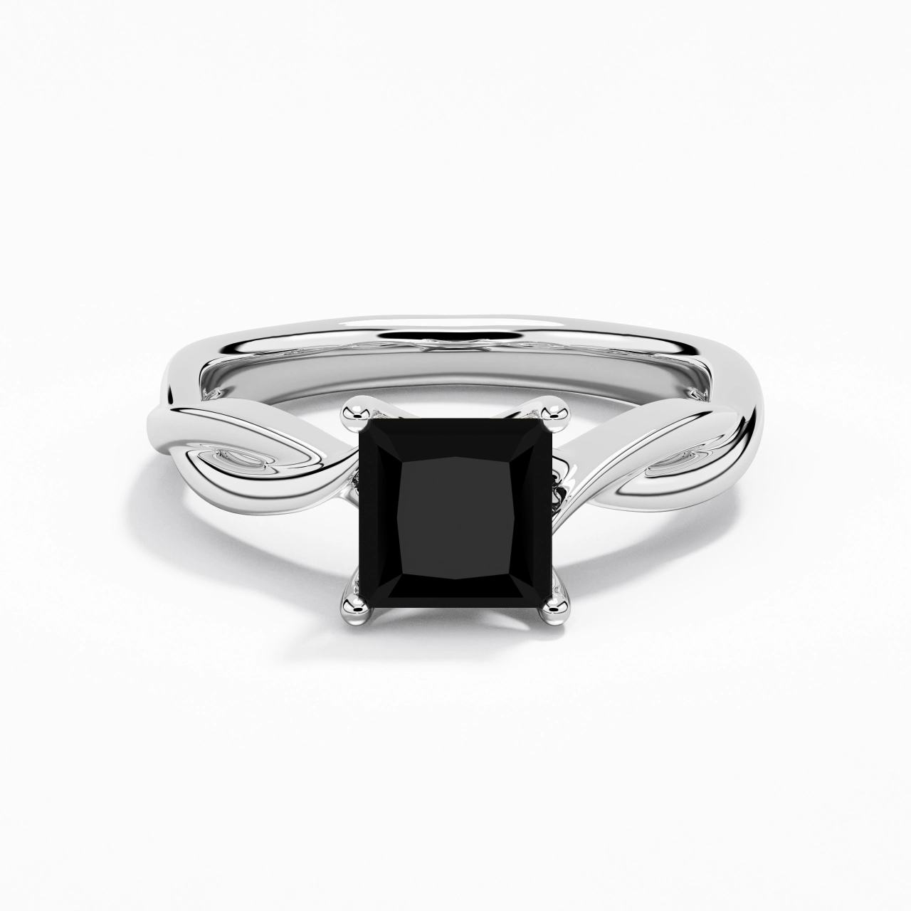 Sobre Princesse 1.50ct Moissanite Zircon cubique Bague de fiançailles