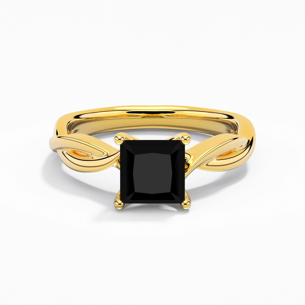 Sobre Princesse 1.50ct Moissanite Zircon cubique Bague de fiançailles