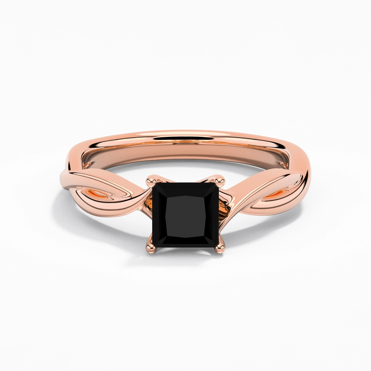 Sobre Princesse 1.00ct Moissanite Zircon cubique Bague de fiançailles