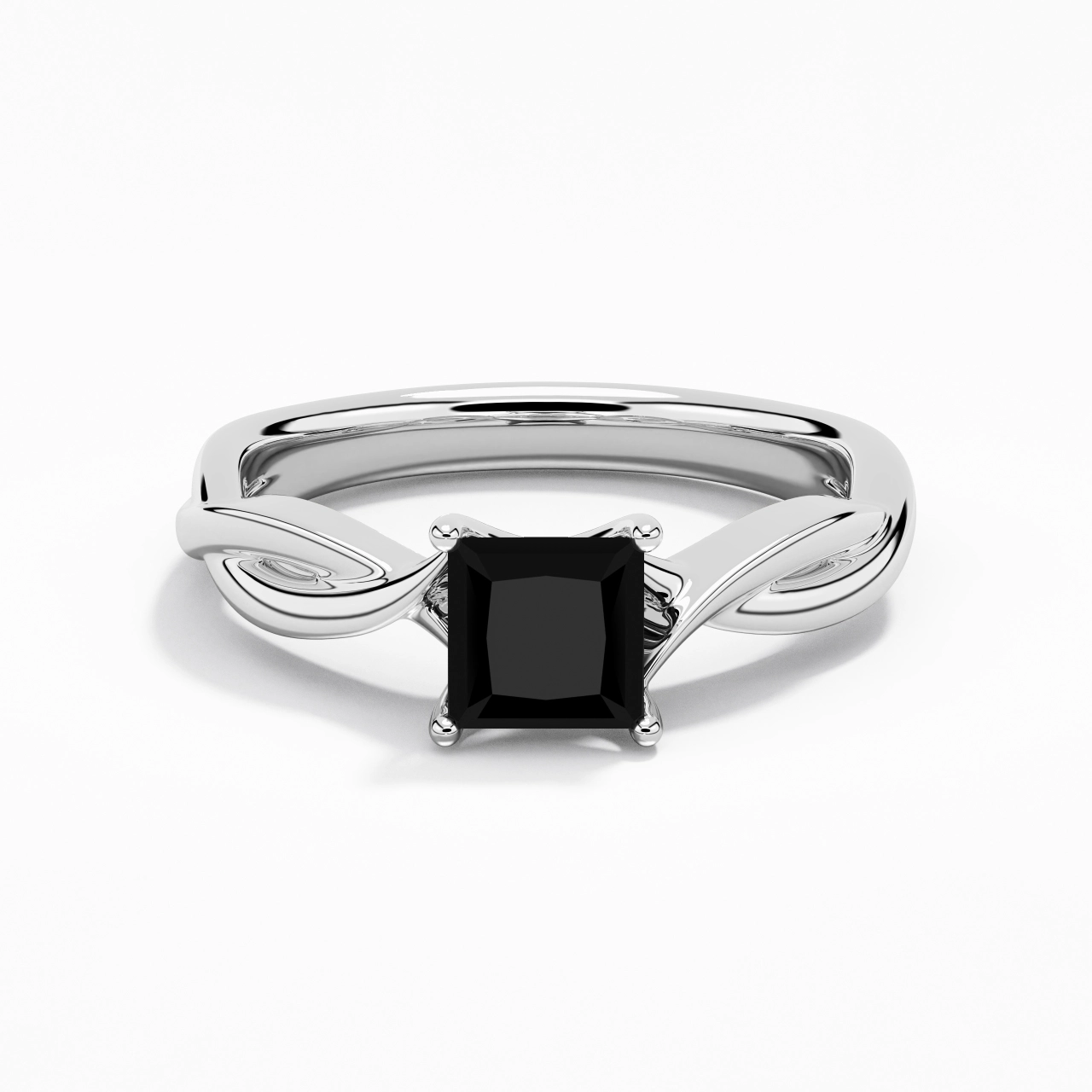 Sobre Princesse 1.00ct Moissanite Zircon cubique Bague de fiançailles