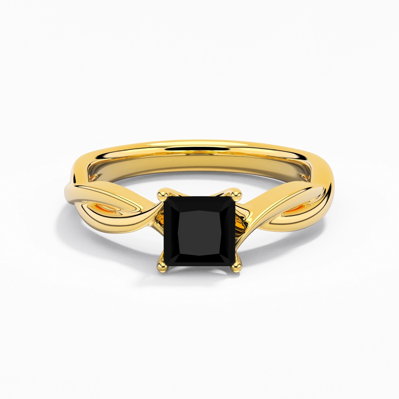 Sobre Princesse 1.00ct Moissanite Zircon cubique Bague de fiançailles