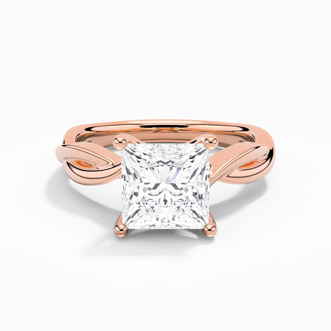 Understated Princess 2.00ct Moissanite Engagement Ring