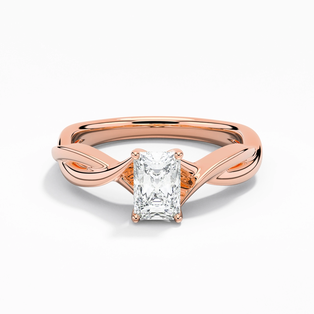 Sobre Radiant 0.80ct Moissanite Moissanite Bague de fiançailles