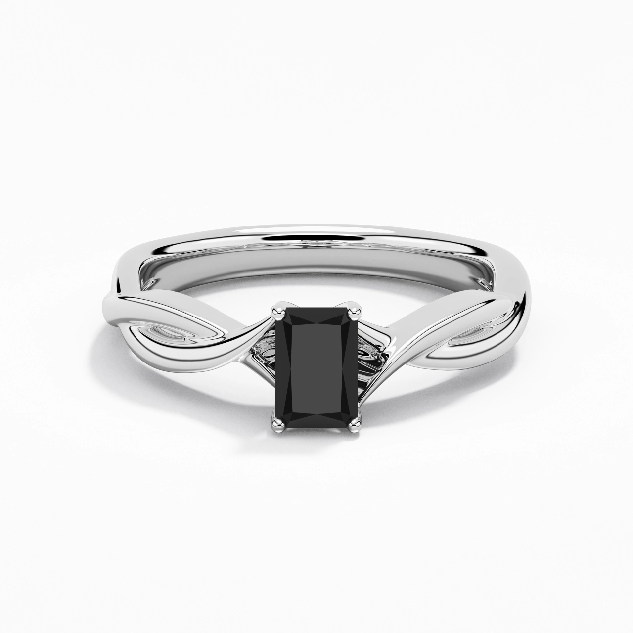 Sobre Radiant 0.80ct Moissanite Zircon cubique Bague de fiançailles