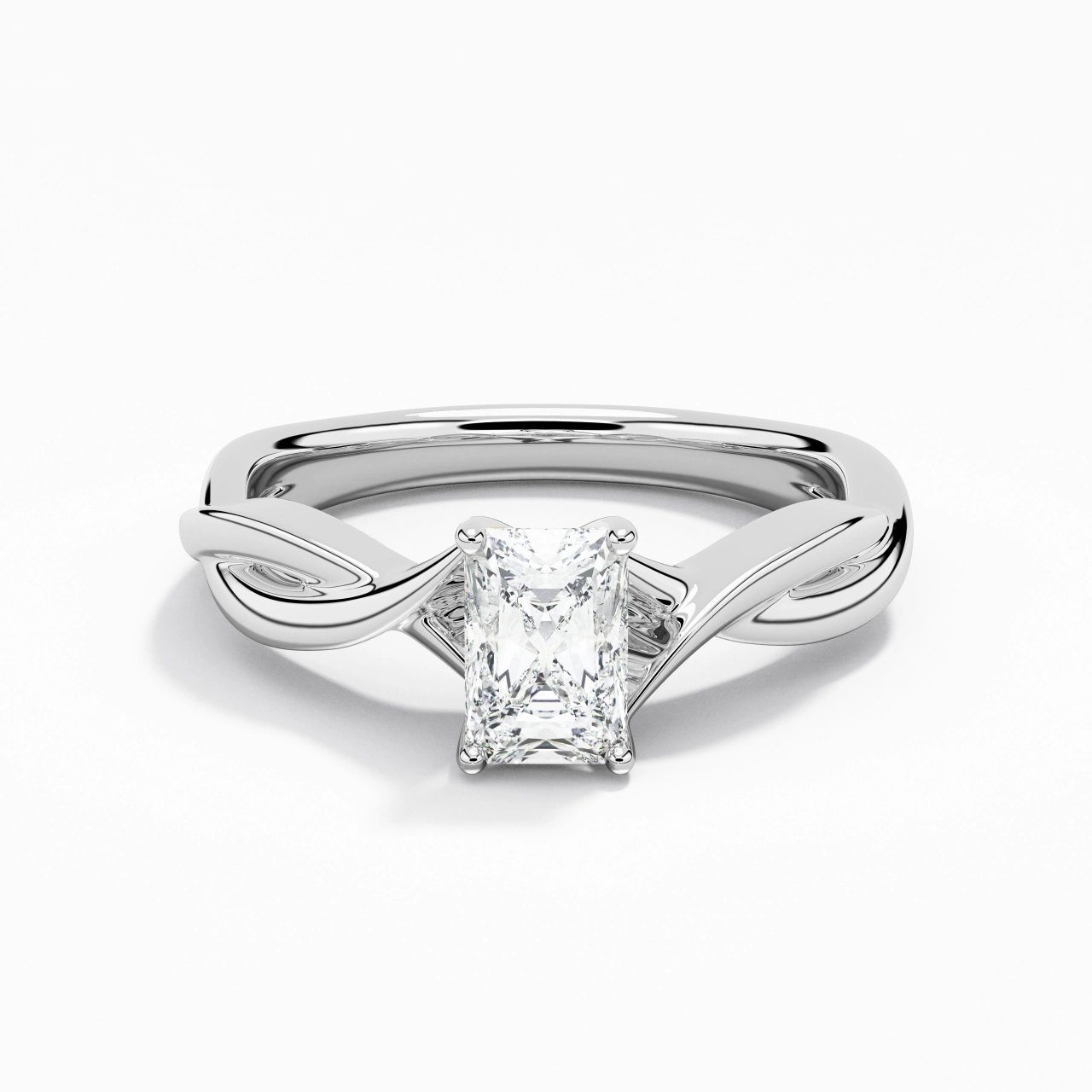 Sobre Radiant 0.80ct Moissanite Moissanite Bague de fiançailles