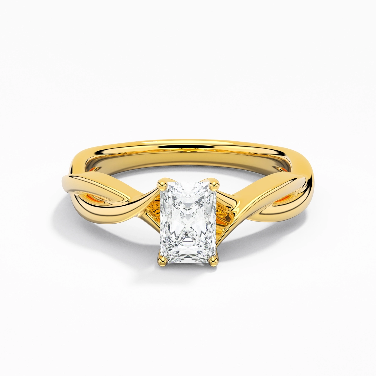 Sobre Radiant 0.80ct Moissanite Moissanite Bague de fiançailles
