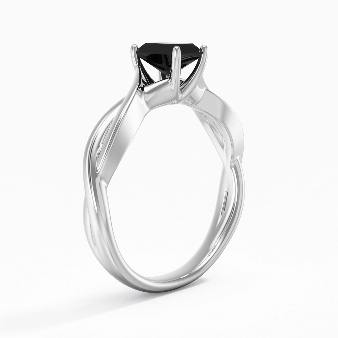 Sobre Radiant 0.80ct Moissanite Zircon cubique Bague de fiançailles