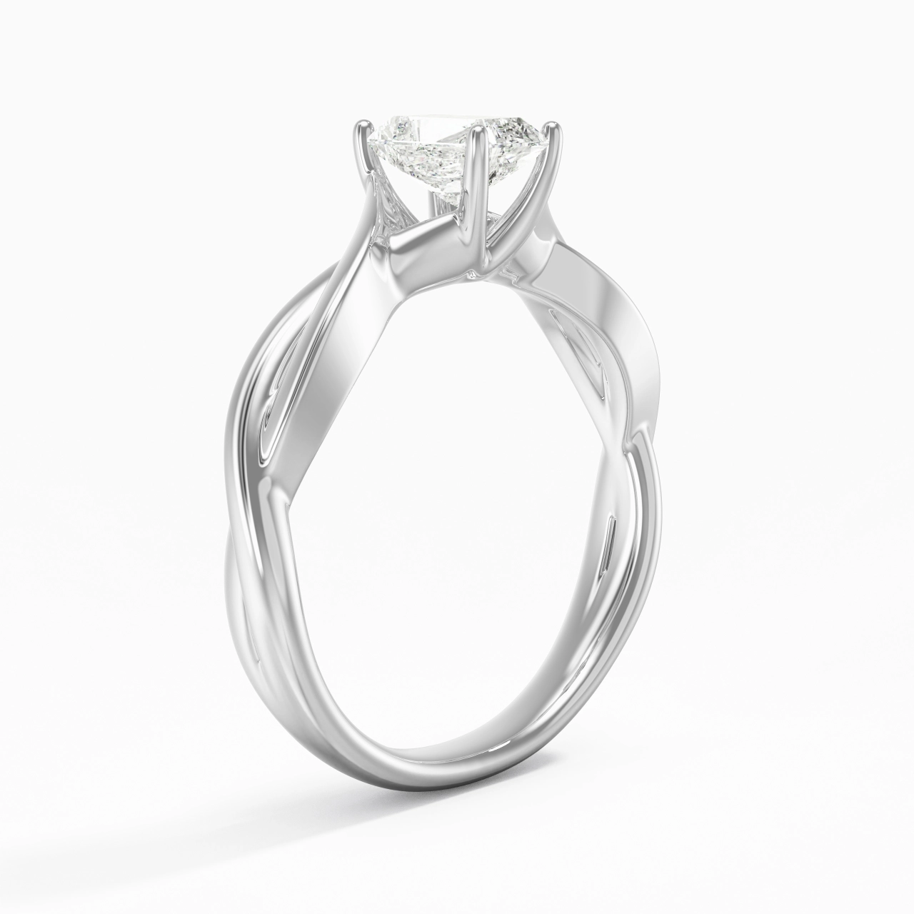 Sobre Radiant 0.80ct Moissanite Moissanite Bague de fiançailles