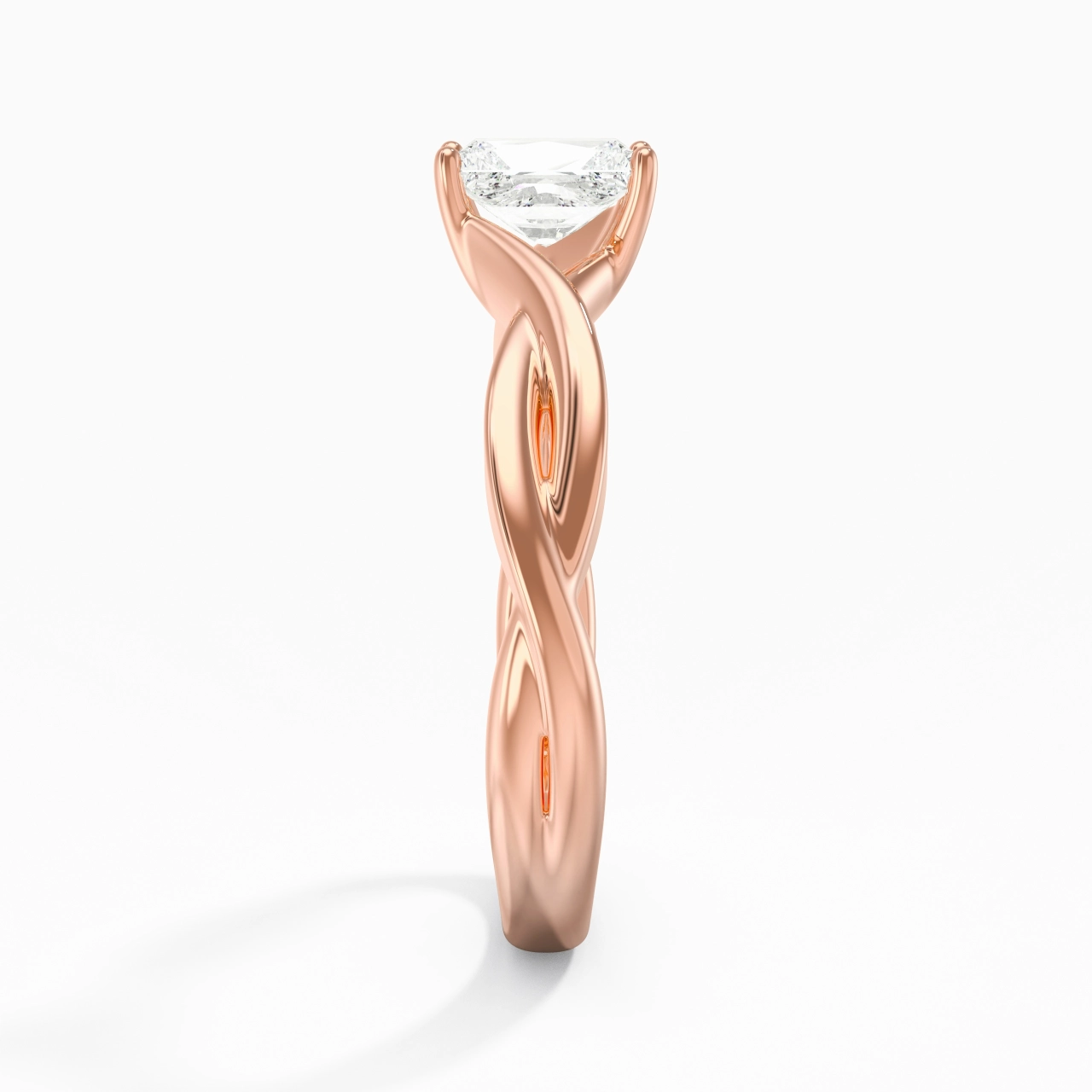 Sobre Radiant 0.80ct Moissanite Moissanite Bague de fiançailles