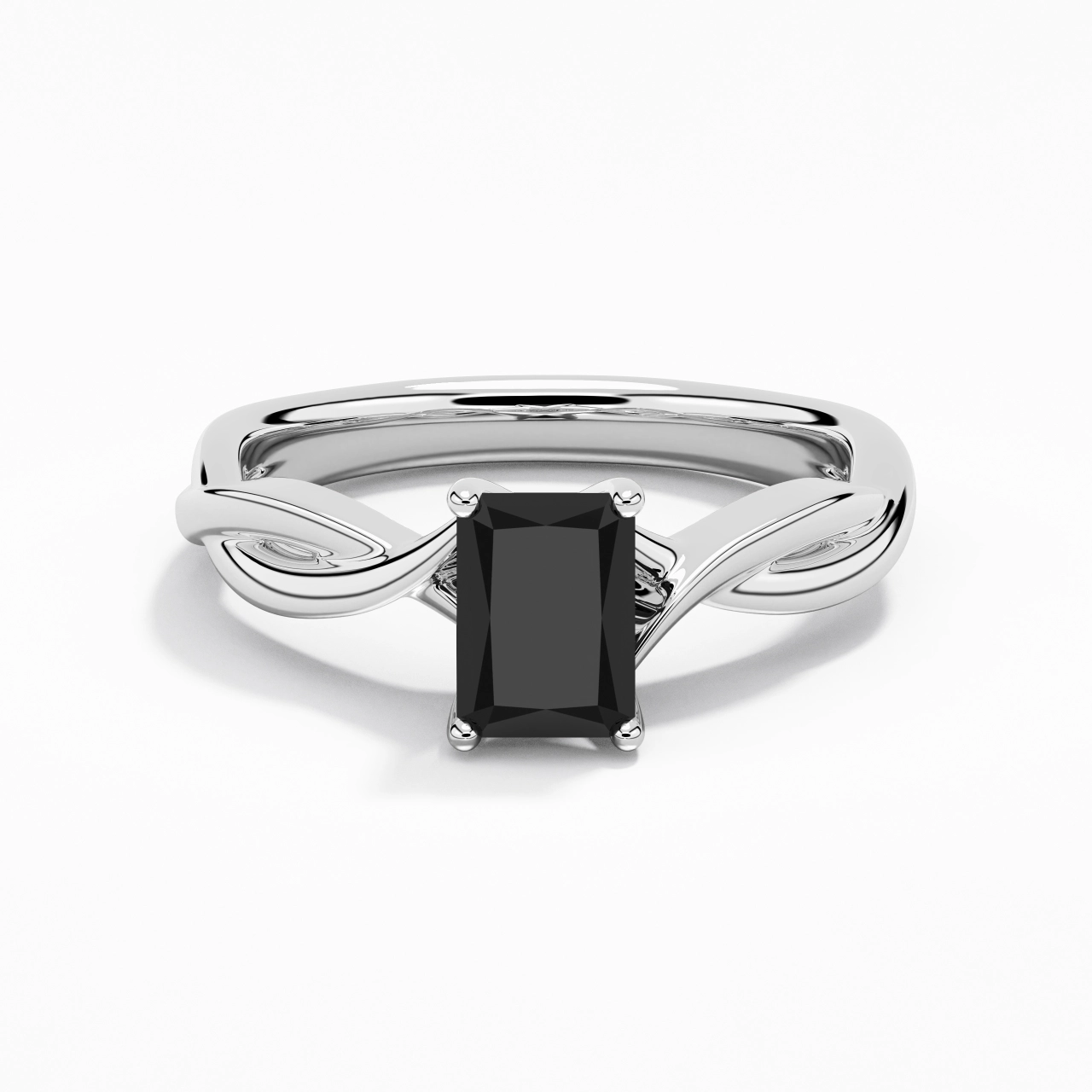Sobre Radiant 1.00ct Moissanite Zircon cubique Bague de fiançailles