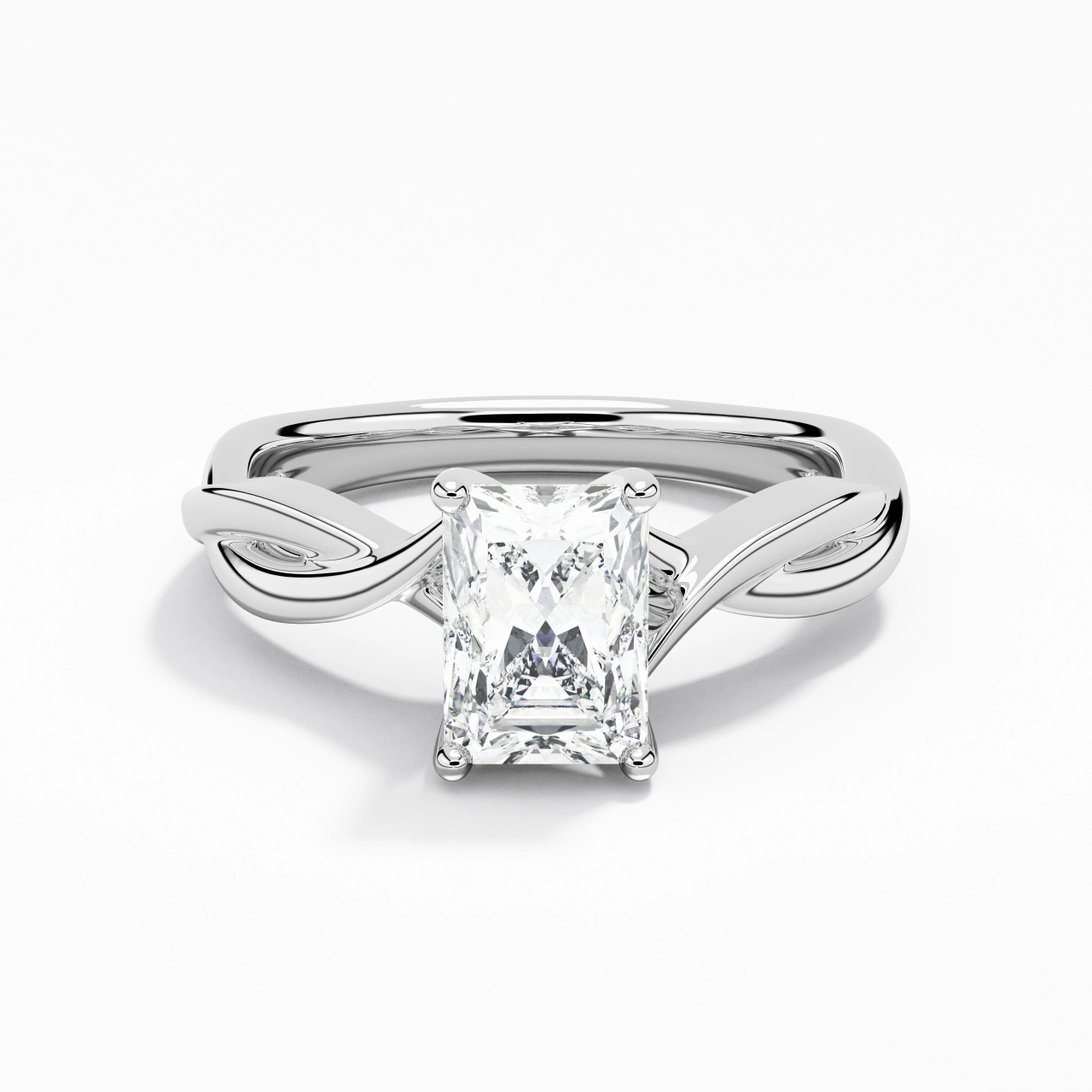 Sobre Radiant 1.00ct Moissanite Moissanite Bague de fiançailles