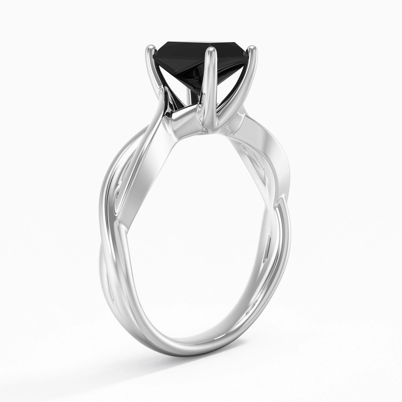 Sobre Radiant 1.00ct Moissanite Zircon cubique Bague de fiançailles