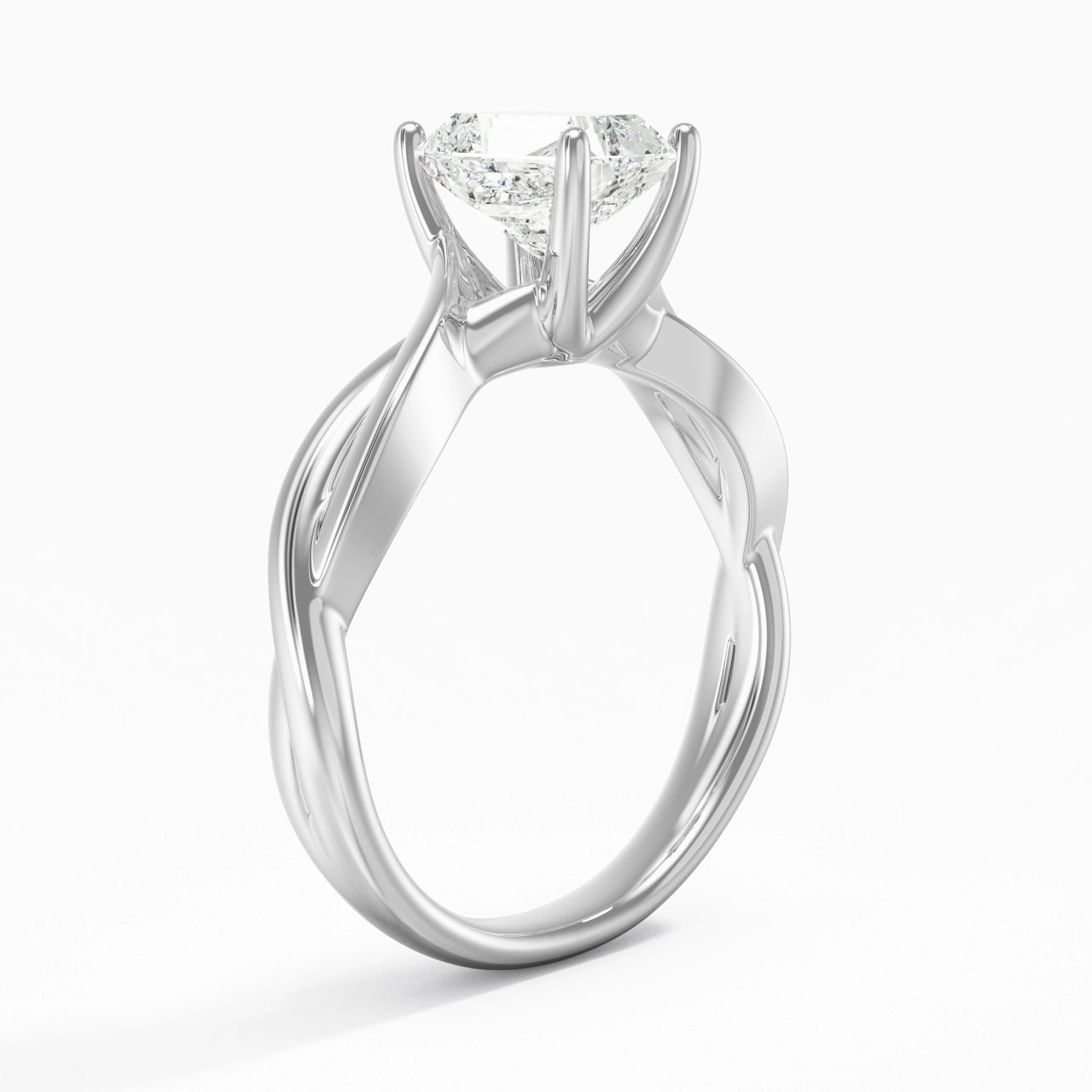 Sobre Radiant 1.00ct Moissanite Moissanite Bague de fiançailles