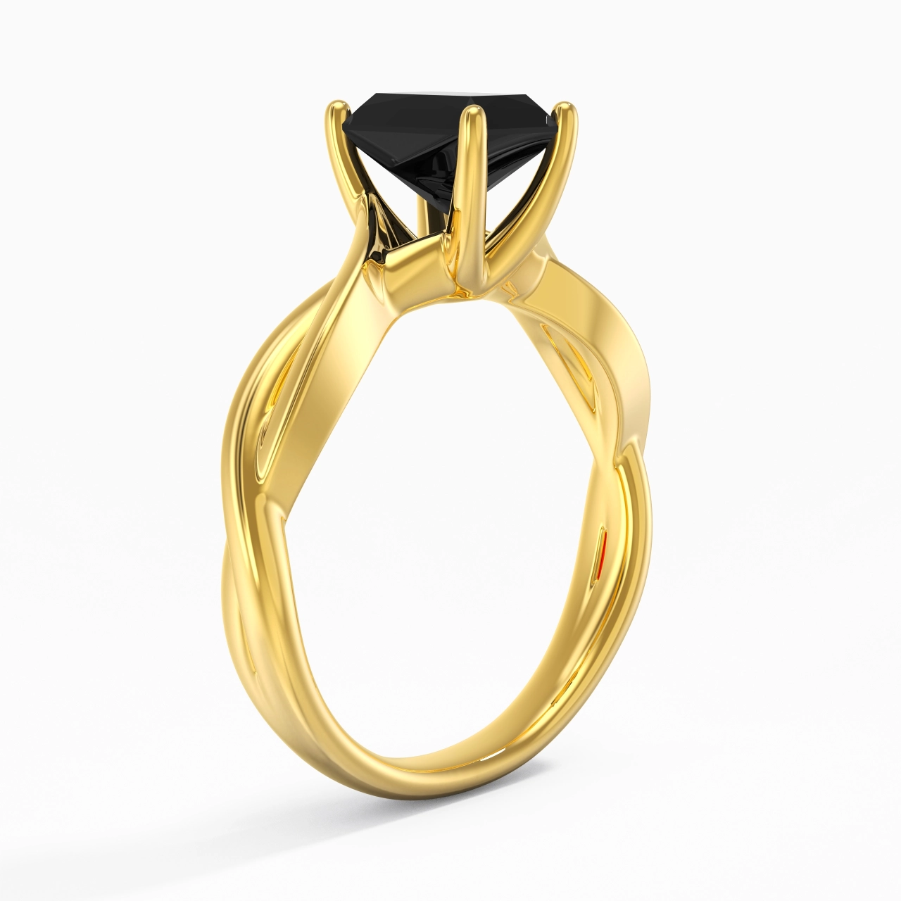 Sobre Radiant 1.00ct Moissanite Zircon cubique Bague de fiançailles