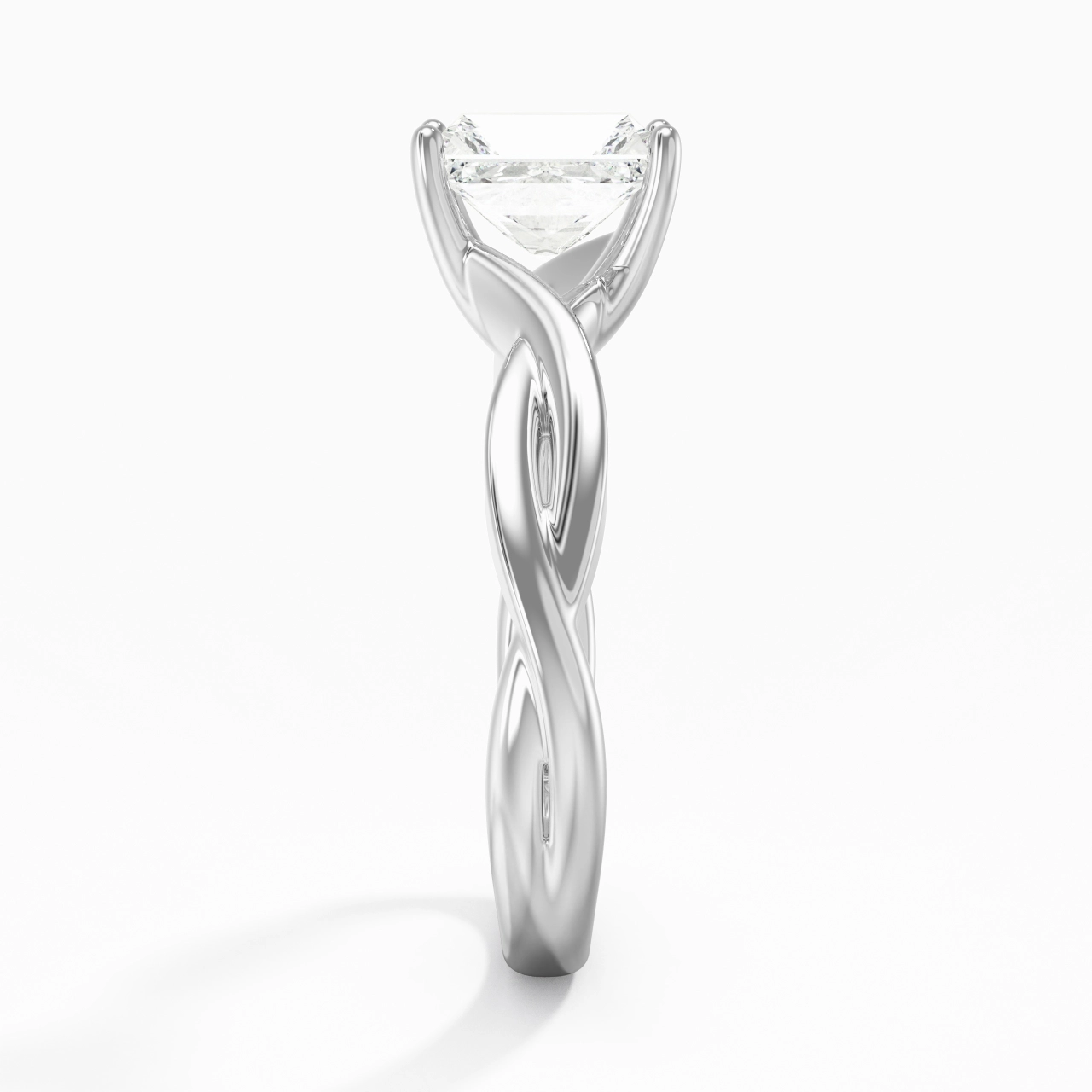 Sobre Radiant 1.00ct Moissanite Moissanite Bague de fiançailles