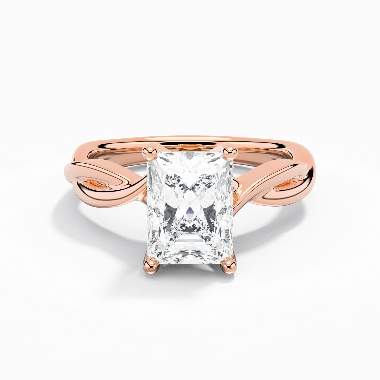 Sobre Radiant 2.00ct Moissanite Moissanite Bague de fiançailles