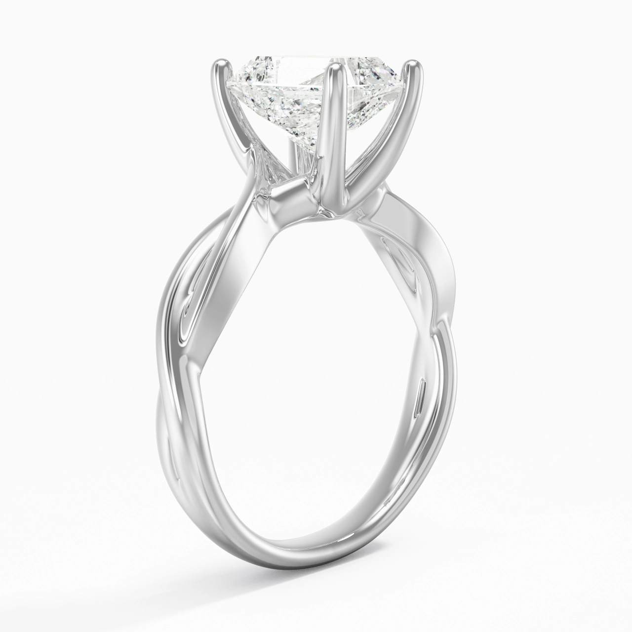 Understated Radiant 2.00ct Moissanite Moissanite Engagement Ring