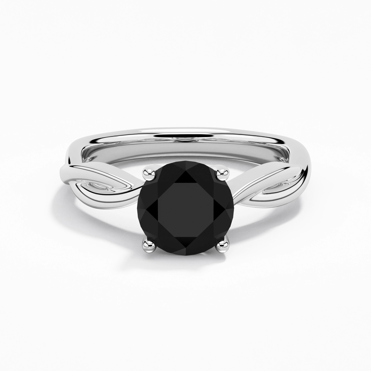Sobre Rond 2.00ct Moissanite Zircon cubique Bague de fiançailles