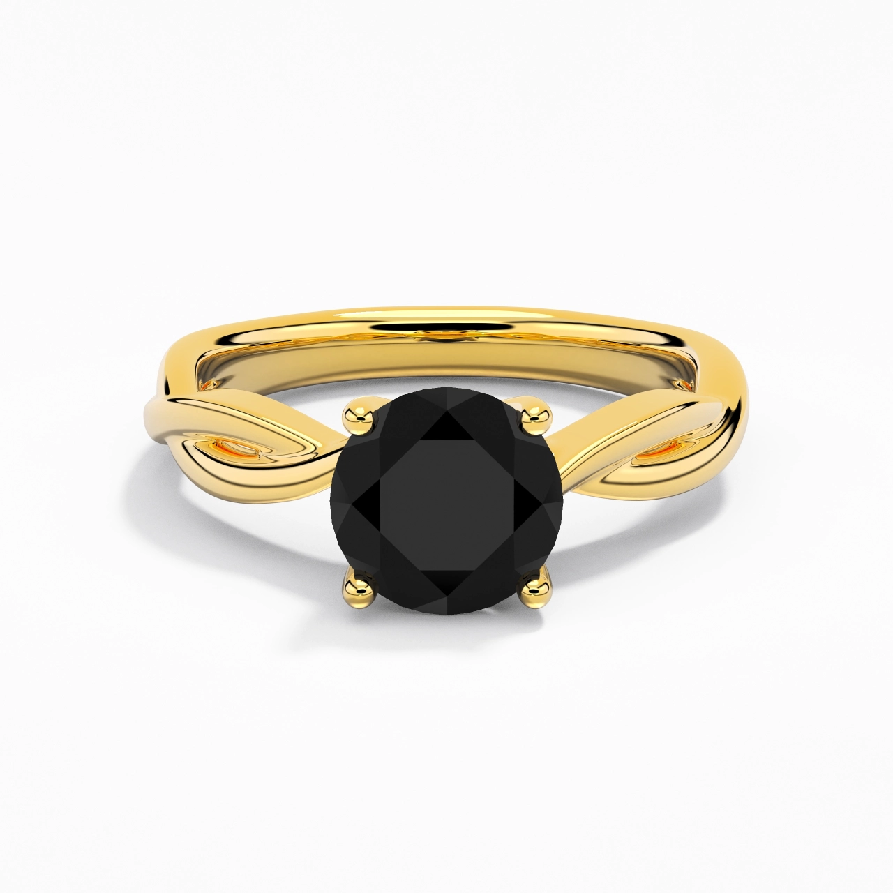 Sobre Rond 2.00ct Moissanite Zircon cubique Bague de fiançailles