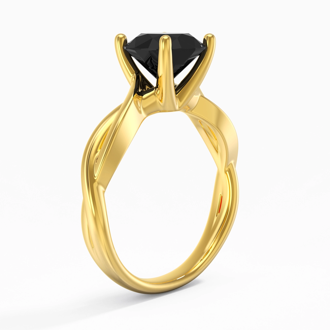 Sobre Rond 2.00ct Moissanite Zircon cubique Bague de fiançailles